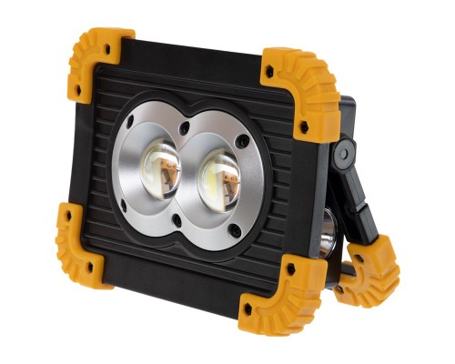 Прожектор светодиодный X-BALOG LL-802 (пластик, СОВ, р-р 16x11,5x4,5см, черный-желтый)