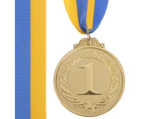 Медаль спортивная с лентой SP-Sport FAME ø5см C-3164  (металл, ø5см, 20g, 1-золото, 2-серебро, 3-бронза)