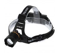 Фонарик налобный X-BALOG BL-8059-2-1-P50 (пластик, LED, на батарейках, черный)