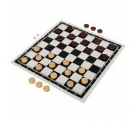 Шашки с виниловым игровым полем SP-Sport 3107-29 (доска-PVC, фигуры-дерево, 30g)