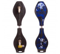 Роллерсерф двухколесный RipStik Рипстик Вейвборд SP-Sport SKULL SK-8833 (PP, колесо-PU светящ., размер 86x23x12см, 34", цвета в ассортименте)