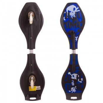 Роллерсерф двухколесный RipStik Рипстик Вейвборд SP-Sport SKULL SK-8833 (PP, колесо-PU светящ., размер 86x23x12см, 34", цвета в ассортименте)