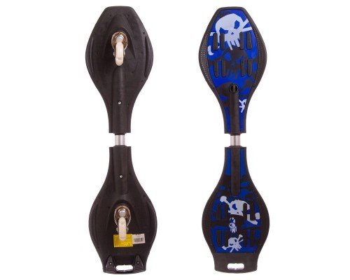 Роллерсерф двухколесный RipStik Рипстик Вейвборд SP-Sport SKULL SK-8833 (PP, колесо-PU светящ., размер 86x23x12см, 34", цвета в ассортименте)