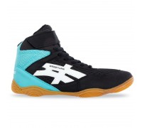 Борцовки обувь для борьбы размер 36-40 Wrestling DIFENO W-4010-4 (верх-PU, PL, низ-PU, черный-мятный)