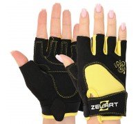 Перчатки для фитнеса и тренировок ZELART SB-161728 (PL, PVC, открытые пальцы, р-р XS-M, цвета в ассортименте)