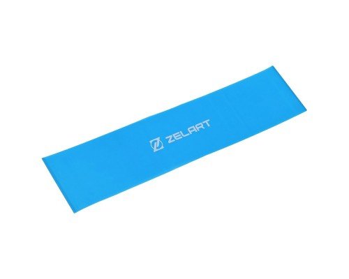 Резинка для упражнений лента сопротивления LOOP BANDS Zelart FI-6668-2 (латекс, размер 840x100x0,4мм, нагрузка Medium, голубой)