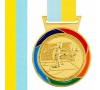 Медаль спортивная с лентой цветная тематическая SP-Sport Футбол ø7см C-6857 (металл, 50g золото, серебро, бронза)