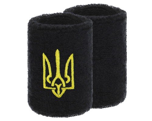 Напульсник спортивный махровый от пота на запястье 1штука Герб Украины BC-9280 (хлопок, полиэстер, безразмерный, цвета в ассортименте)