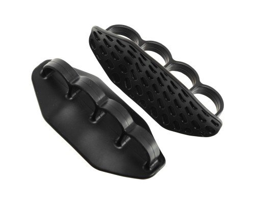 Накладки на ладони грипсы Gym Grips для силовых тренировок и турника нескользящие силиконовые 2шт SP-Sport TA-5980 (резина, черный)