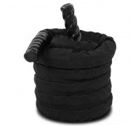 Канат для кроссфита в защитном рукаве Combat Battle Rope Zelart FI-5719-6 6 метров (полиэстер, нейлон, l-6м,d-3,8см, черный)