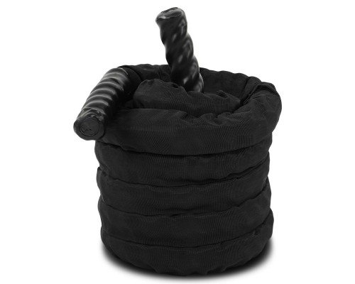 Канат для кроссфита в защитном рукаве Combat Battle Rope Zelart FI-5719-6 6 метров (полиэстер, нейлон, l-6м,d-3,8см, черный)
