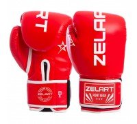 Перчатки боксерские на липучке PU Zelart BO-3987 (размер 8-12oz, цвета в ассортименте)