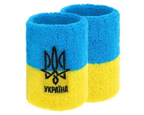 Напульсник спортивный махровый от пота на запястье 1штука УКРАЇНА BC-9273 (хлопок, полиэстер, безразмерный, цвета в ассортименте)
