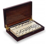 Домино настольная игра в стильной сувенирной шкатулке под дерево 28 костей SP-Sport 5010-H (кости-пласт, h-см,р-р кор. 20,5x12,5x4см)