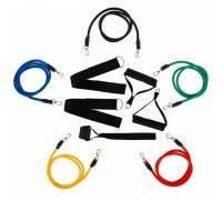 Эспандер Resistance Band многофункциональный 5 жгутов SP-Sport JT-003 (5 эсп,креп.на дверь, 2 рукоят, 2 лямки)