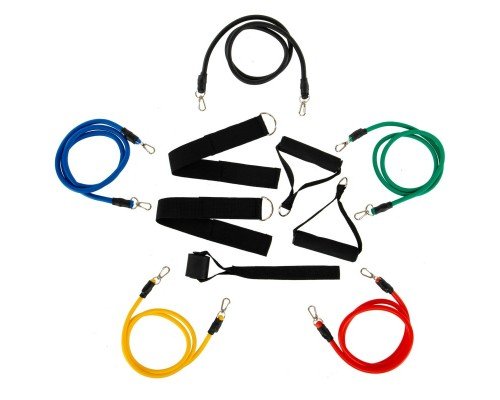 Эспандер Resistance Band многофункциональный 5 жгутов SP-Sport JT-003 (5 эсп,креп.на дверь, 2 рукоят, 2 лямки)
