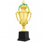 Кубок спортивный наградной SP-Sport Triumph YK620B (металл, пластик, h-38см, b-14см, d чаши-8см, золотой)