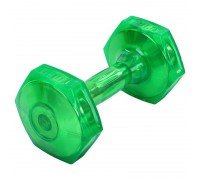 Гантель для фитнеса с TPU покрытием 1штука Zelart Jelly Urethane Coated Dumbbell TA-2946-10LB (1x4,5кг) (1шт, TPU, салатовый)