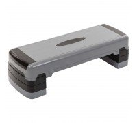 Степ-платформа для фитнеса и аэробики 3 уровня высоты SP-Sport FI-1579 (ABS-пластик, размер 85Lx30Wx15-25H, серый-черный)