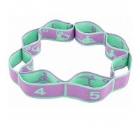 Лента эластичная с петлями для растяжки ленточный эспандер Elastiband SP-Sport FI-8673 (полиэстер, эластан, размер 128см, цвета в ассортименте)
