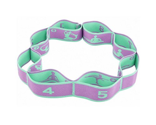 Лента эластичная с петлями для растяжки ленточный эспандер Elastiband SP-Sport FI-8673 (полиэстер, эластан, размер 128см, цвета в ассортименте)