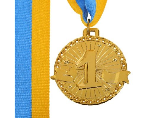 Медаль спортивная с лентой SP-Sport SUCCESS ø6,5см C-0643 (металл, ø6см, 38g, 1-золото, 2-серебро, 3-бронза)