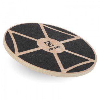 Диск балансировочный балансборд деревянный WOOD BALANCE BOARD Zelart FI-9665 (дерево, PP, размер 39x7,5см, черный)