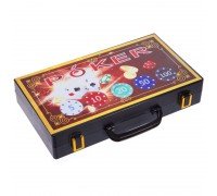 Набор для покера в пластиковом кейсе Poker game set Poker game set SP-Sport 200S-E 200 фишек (200 фишек, с номиналом, 2 кол.карт,5куб)