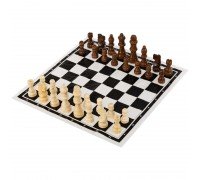 Шахматы настольная игра деревянные с виниловым игровым полем SP-Sport IG-4929 (3104) (дерево, h пешки-3,6 см, короля-7,8 см)