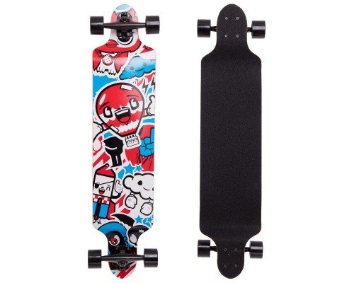 Лонгборд Бордволкинг Boardwalking из канадского клена SP-Sport SK-908 (колесо-PU, размер деки 104x24см, АВЕС-7, цвета в ассортименте)