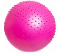 Фитбол мяч для фитнеса полумассажный 2в1 ø85см Zelart FI-4437-85 (PVC, 1400г, ABS, цвета в ассортименте)