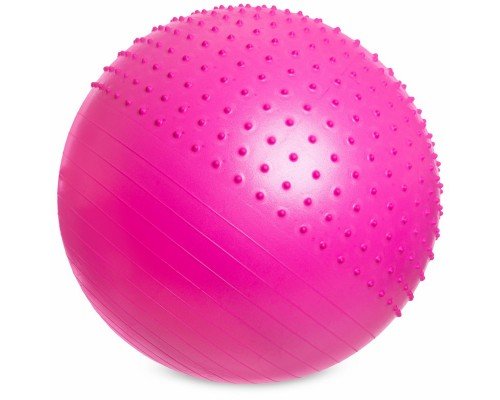 Фитбол мяч для фитнеса полумассажный 2в1 ø85см Zelart FI-4437-85 (PVC, 1400г, ABS, цвета в ассортименте)