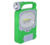 Фонарь-прожектор переносной X-BALOG JA-2003 (пластик, OSL, COB, SMD, USB-вход, на батарейках, р-р 22,7х15,5см) упакован в 2коробки