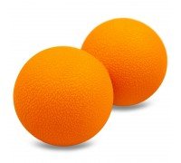 Мяч массажный двойной для МФР и самомассажа Duoball ø6см Zelart FI-8234 (TPR, размер 12,5x6см, цвета в ассортименте)