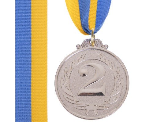 Медаль спортивная с лентой SP-Sport FAME ø5см C-3164  (металл, ø5см, 20g, 1-золото, 2-серебро, 3-бронза)