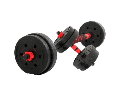 Гантели трансформер превращаются в штангу 3в1 SP-Sport TA-9455-15 15кг(2 грифа l-35см,блины,наполн.-цемент,в компл.удлинитель грифа l-40см,черн.-красн