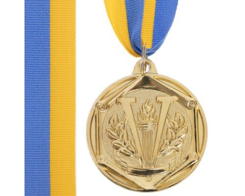 Медаль спортивная с лентой SP-Sport VICTORY ø5см C-3169 (металл, ø5см, 20g, 1-золото, 2-серебро, 3-бронза)