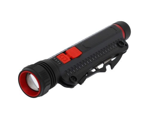 Фонарик ручной мультифункциональный светодиодный с ножом X-BALOG DT-001 (пластик, LED, USB-вход, р-р 17,6х3см, черный)