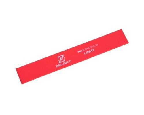 Резинка для упражнений лента сопротивления LOOP BANDS Zelart FI-2596-L (MD1319-L) (латекс, 610x50x0,6мм, жесткость L, нагрузка 4,5-6,8кг, красный)