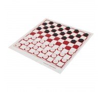 Шашки с виниловым игровым полем SP-Sport 3107-32 (доска-PVC, фигуры-пластик, 40g)