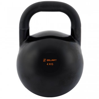 Гиря стальная окрашенная черная Zelart TA-7795-4 4кг черный