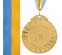 Медаль спортивная с лентой SP-Sport FLASH ø6,5см C-4328-ANG (металл, ø6,5см, 38g)