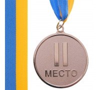Медаль спортивная с лентой SP-Sport WORTH ø6,5см C-4520-6_5 (металл, ø6,5см, 38g золото, серебро, бронза)