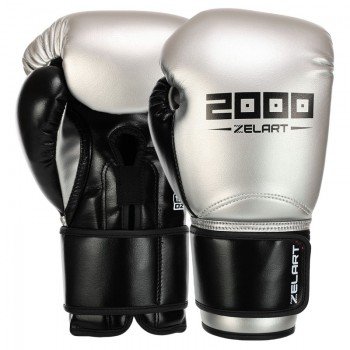 Перчатки боксерские на липучке композитная кожа ZELART BO-3897 (размер 10-16oz, цвета в ассортименте)