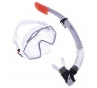 Набор для плавания маска с трубкой Zelart M153-SN124-PVC (термостекло, PVC, пластик, цвета в ассортименте)