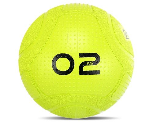 Слэмбол мяч набивной для кроссфита и фитнеса Slam Ball Mdbuddy FI-1774-2 2кг (резина, наполнитель песок, салатовый) MD12133