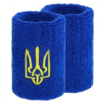 Напульсник спортивный махровый от пота на запястье 1штука Герб Украины BC-9280 (хлопок, полиэстер, безразмерный, цвета в ассортименте)