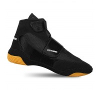 Борцовки обувь для борьбы детские размер 32-39 FISTRAGE VL-7802 (верх-замша, низ-нескользящая резина, черный)