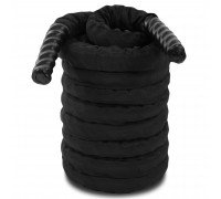 Канат для кроссфита в защитном рукаве Combat Battle Rope Zelart FI-5719-9 9 метров (полиэстер, нейлон, l-9м,d-3,8см, черный)