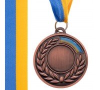 Заготовка медали спортивной с лентой SP-Sport UKRAINE с украинской символикой ø5см C-3241 (1-золото, 2-серебро, 3-бронза)
